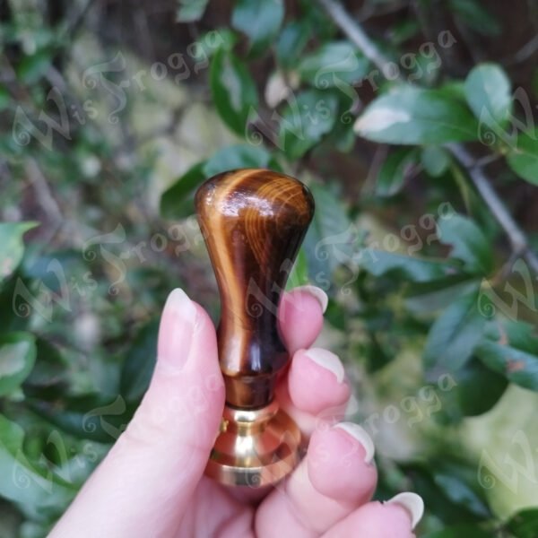 IMG_20250314_173317 Tiger's Eye Handle (for Wax Seal Stamps)