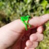 Frog Enamel Cuff Ring - Green