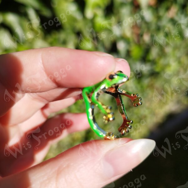frog ring wis frogga Frog Enamel Cuff Ring - Green
