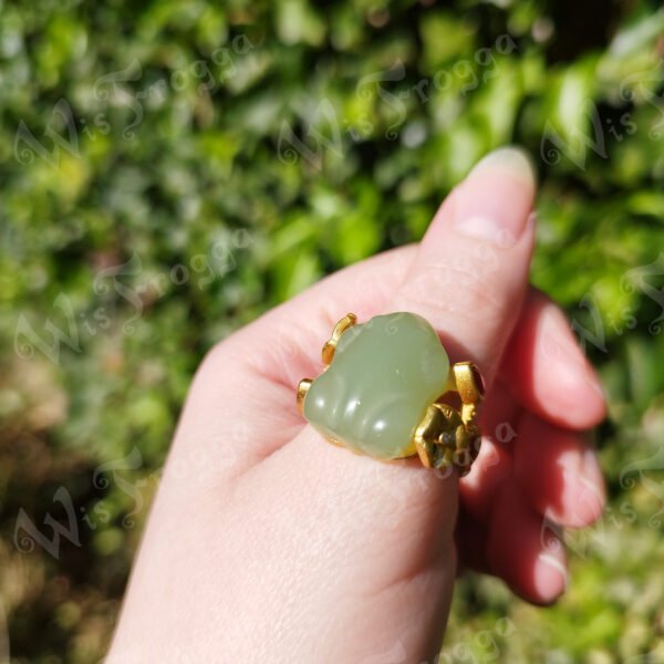 Jade Frog Ring