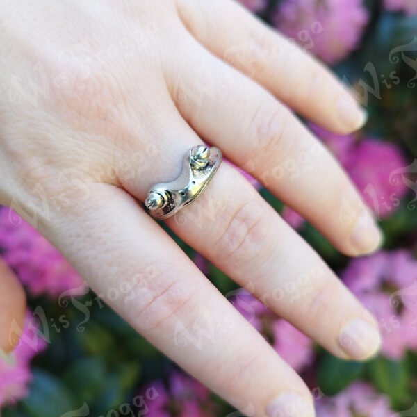 Frog Ring - Antique Silver