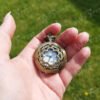 Pocket Watch Necklace - Geometric Flower