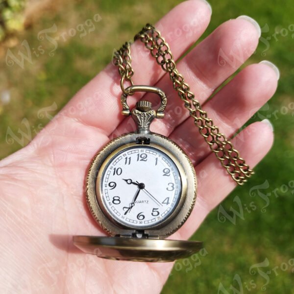 pocket watch necklace flower WF Pocket Watch Necklace - Geometric Flower