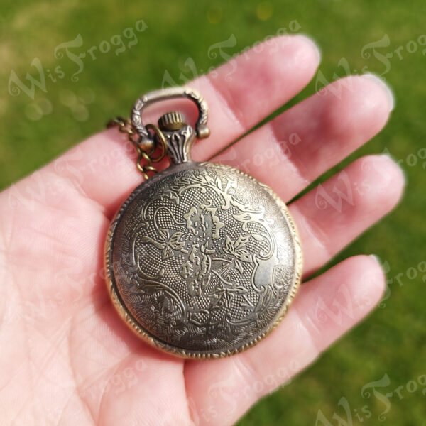 pocket watch necklace leaves WF Pocket Watch Necklace - Flowers and Leaves