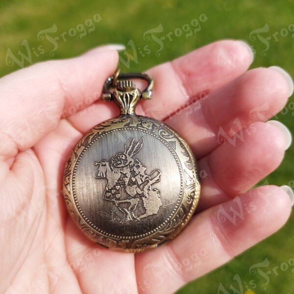 Pocket Watch Necklace - White Rabbit