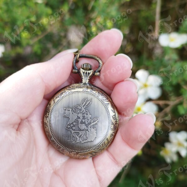 pocket watch necklace WF Pocket Watch Necklace - White Rabbit