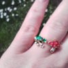Frog and Mushroom Enamel Ring