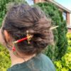 Hair Dagger - Red and Gold