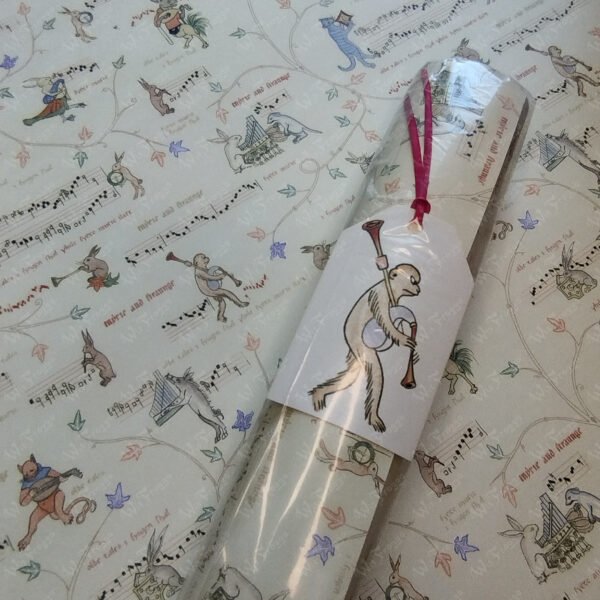 Medieval Wrapping Paper - Merry and Strange Musical Marginalia